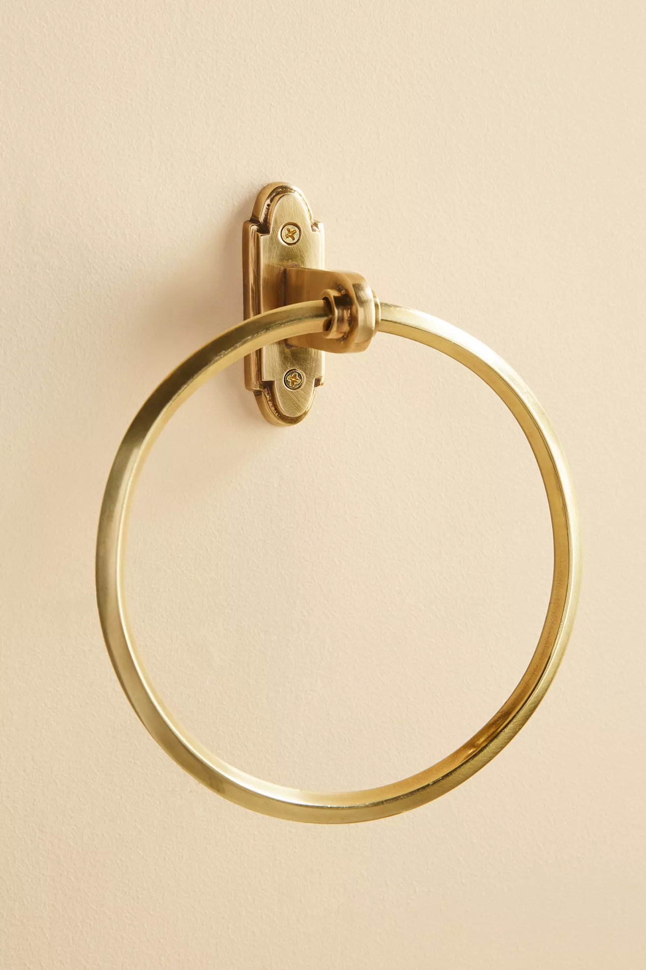 Raina Brass Towel Ring - thumbnail 2