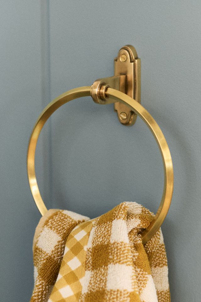 Raina Brass Towel Ring #4
