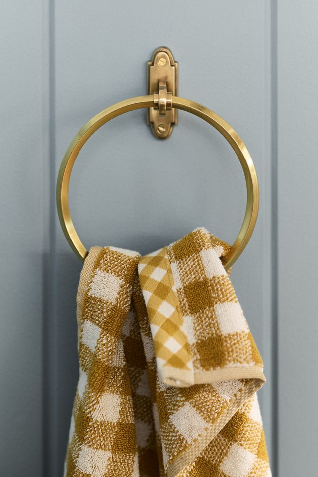 Raina Brass Towel Ring #3