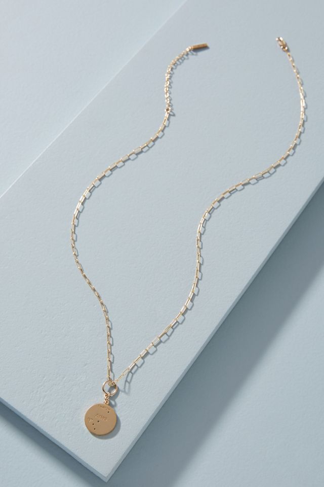 14K Gold Zodiac Charm Necklace #1
