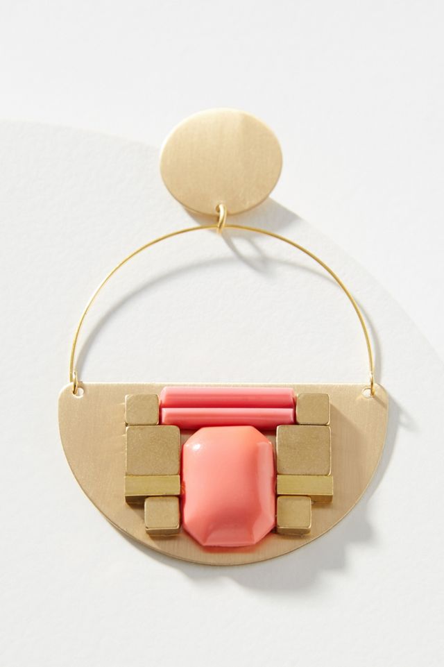 David Aubrey Isa Hooped Post Earrings #1