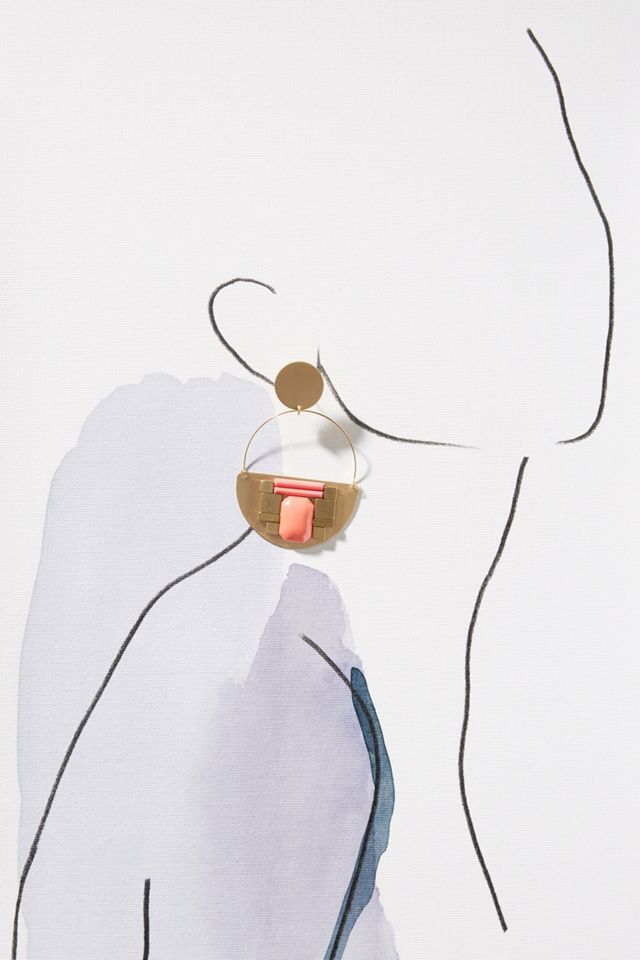 David Aubrey Isa Hooped Post Earrings #2