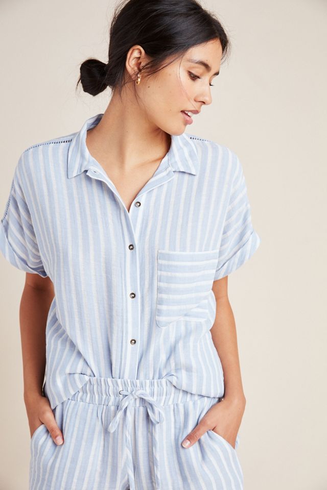 Tara Striped Sleep Shirtdress #2