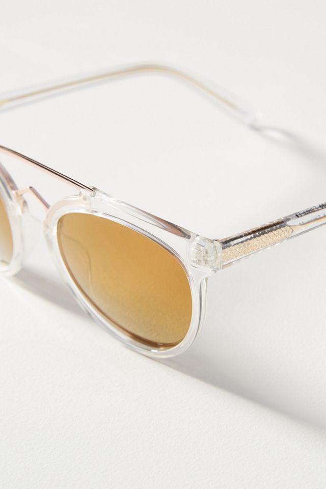 Bonnie Clyde Rose Brow-Bar Sunglasses | Anthropologie