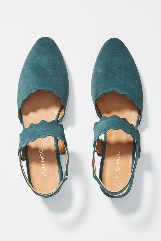 Klub Nico Rubi Scalloped Slingback Heels #1