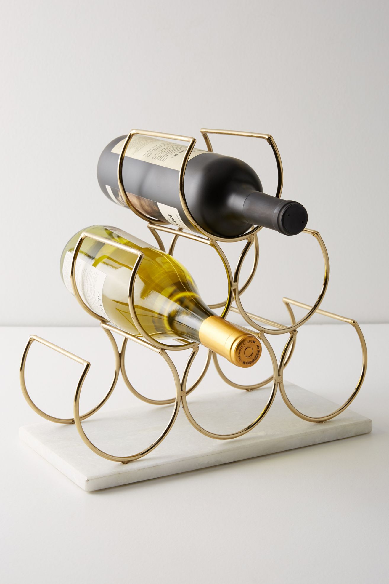 Marble Wine Rack - Gold, Standard, M