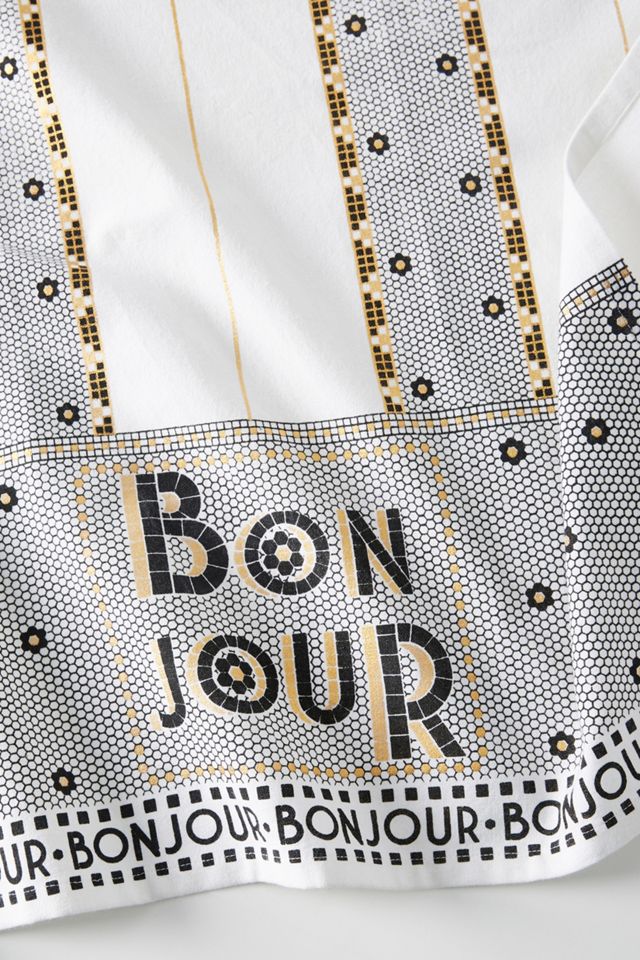 Bistro Tile Bonjour Dish Towel #1
