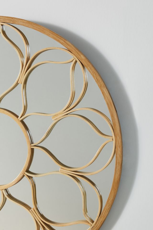 Wildflower Rattan Mirror #1