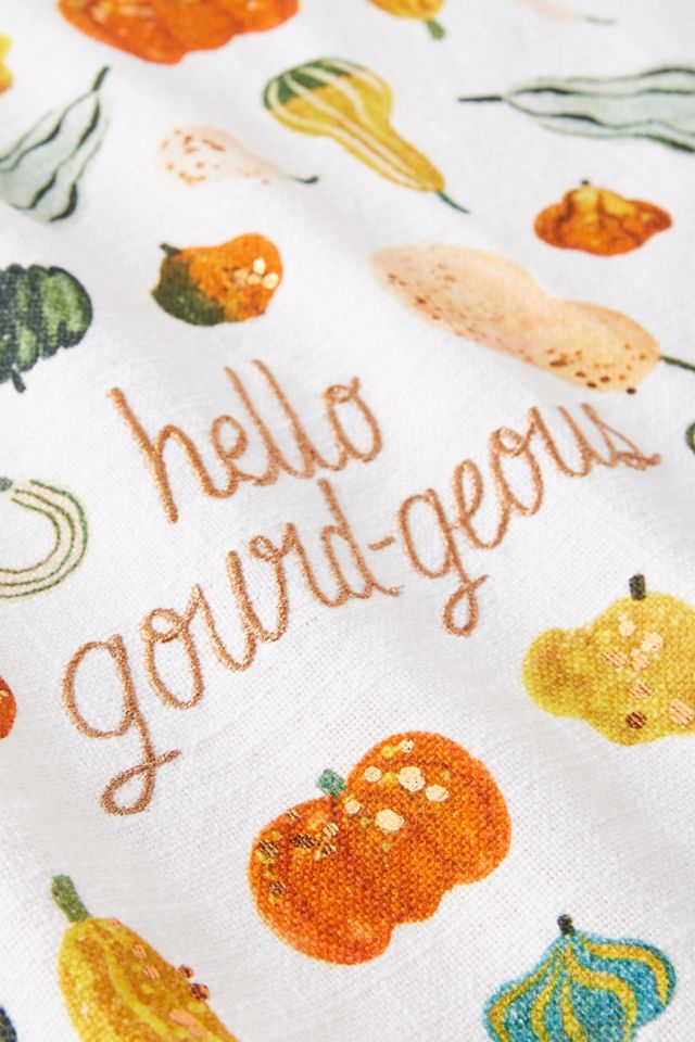 Quill & Fox Hello Gourd-Geous Dish Towel #1