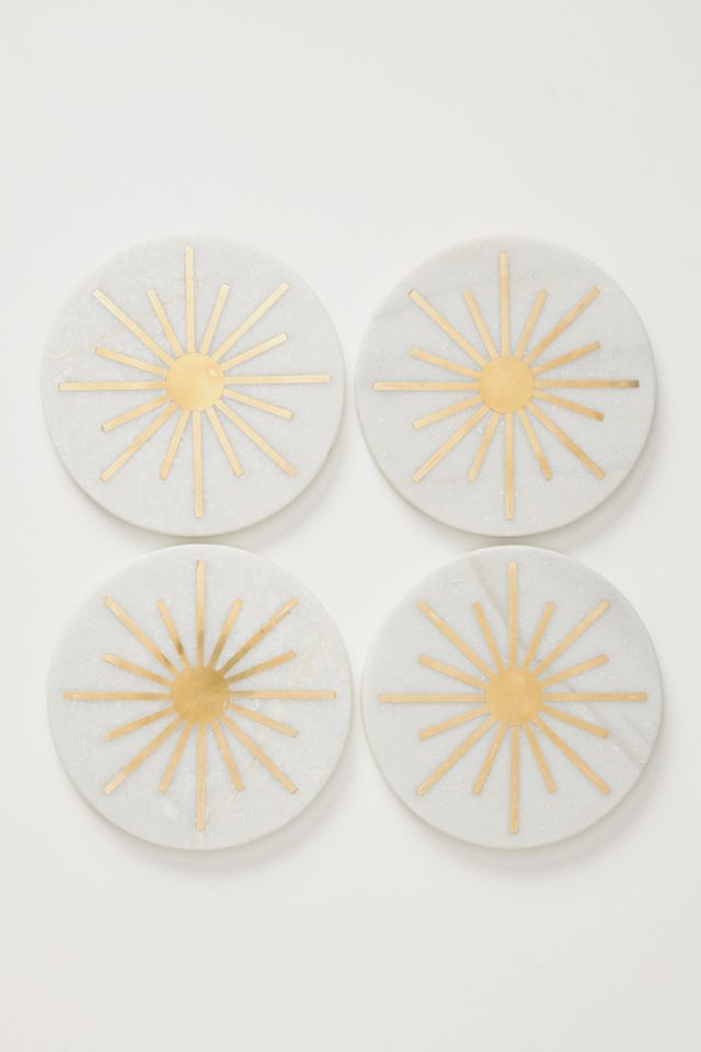 Brass Starburst Round Side Table #4