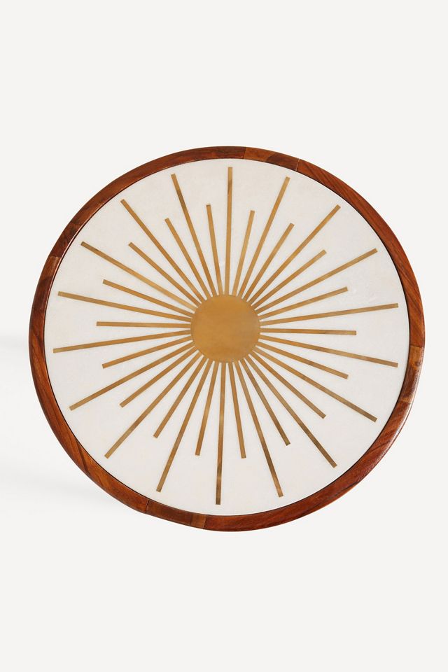 Brass Starburst Round Side Table #3