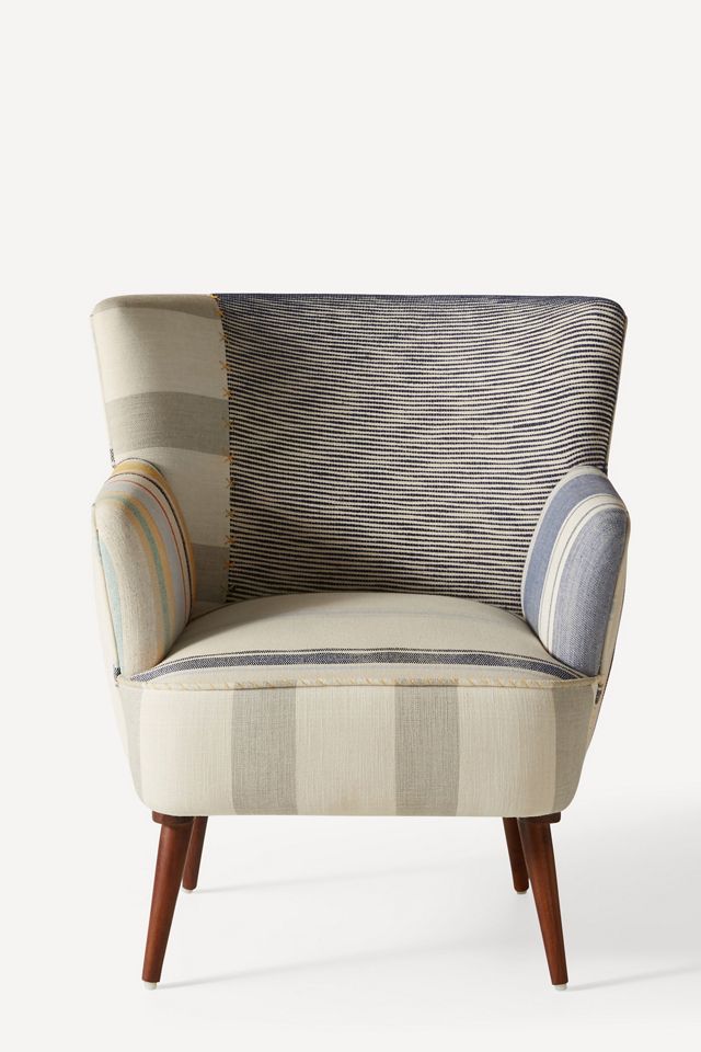 Striped Petite Accent Chair #1