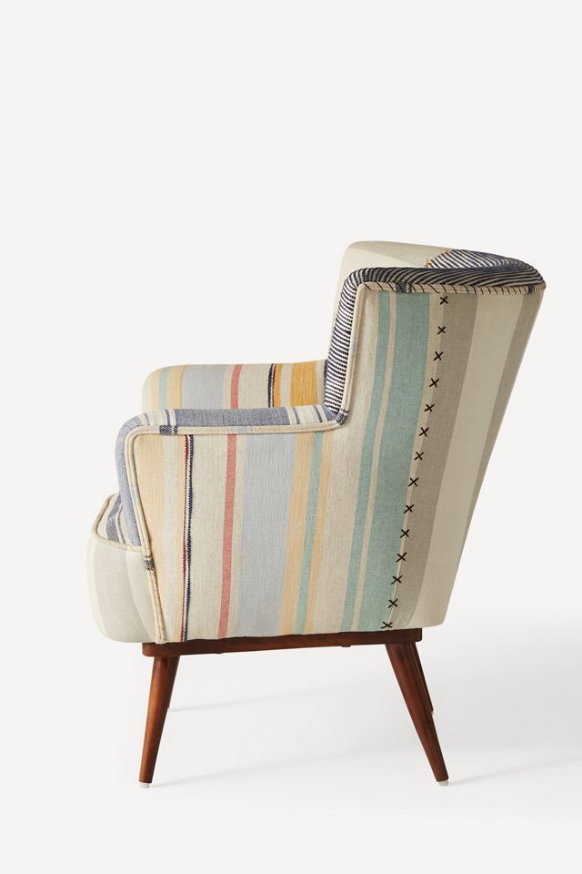 Striped Petite Accent Chair #3