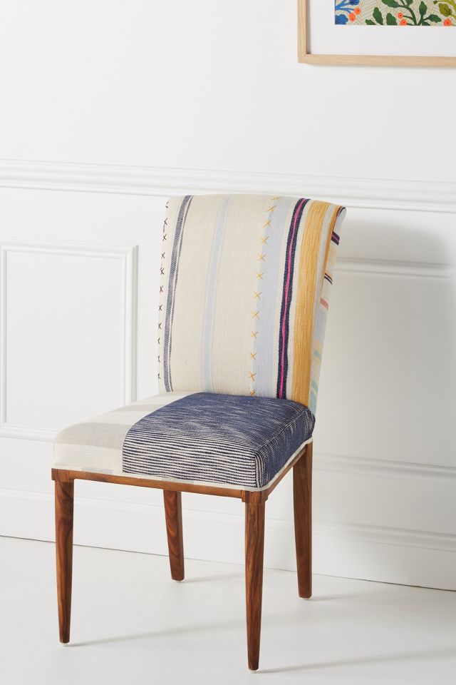 Elza Striped Dining Chair AnthroLiving