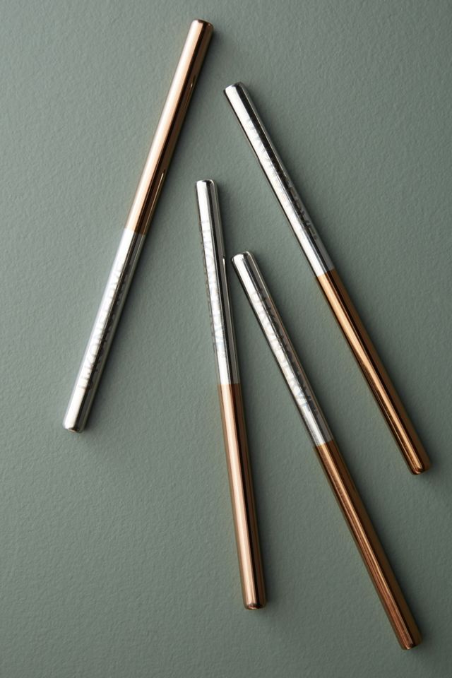 U Konserve Copper-Dipped Reusable Straws, Set of 4
