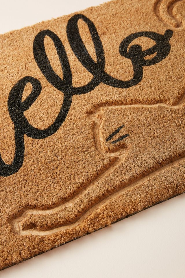 Stretching Cat Doormat #1