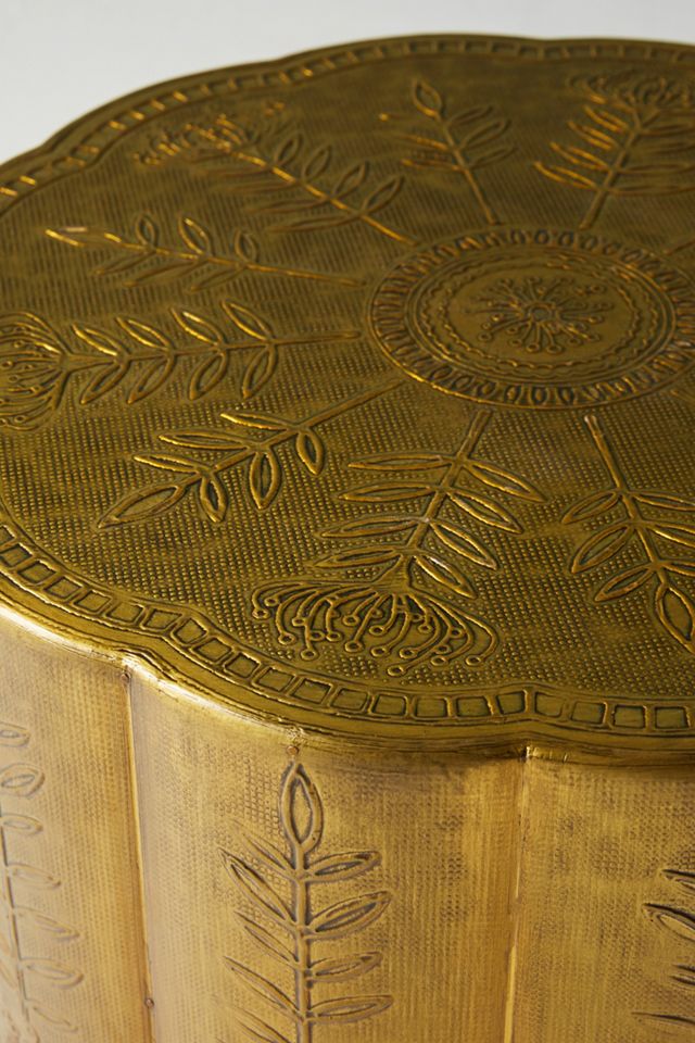 Embossed Scalloped Side Table #1