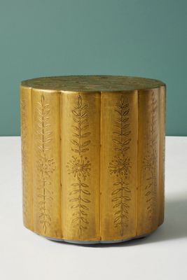 Embossed Scalloped Side Table