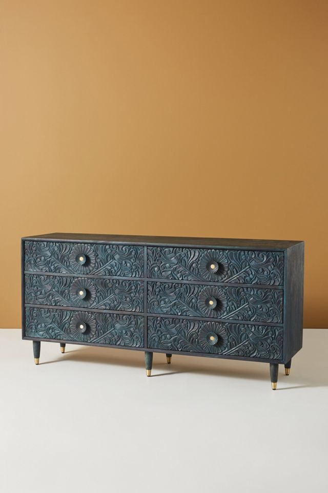 Handcarved Gulliver Six-Drawer Dresser #2