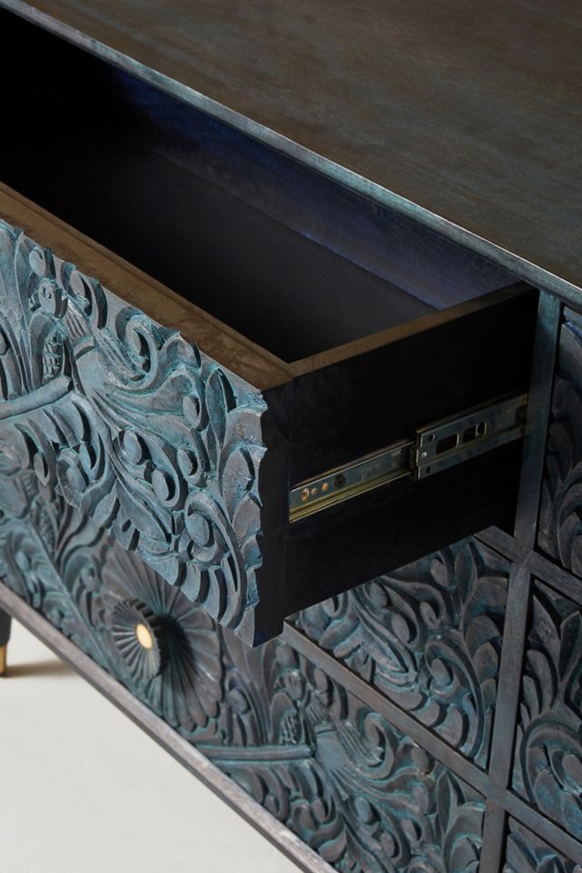Handcarved Gulliver Six-Drawer Dresser #5
