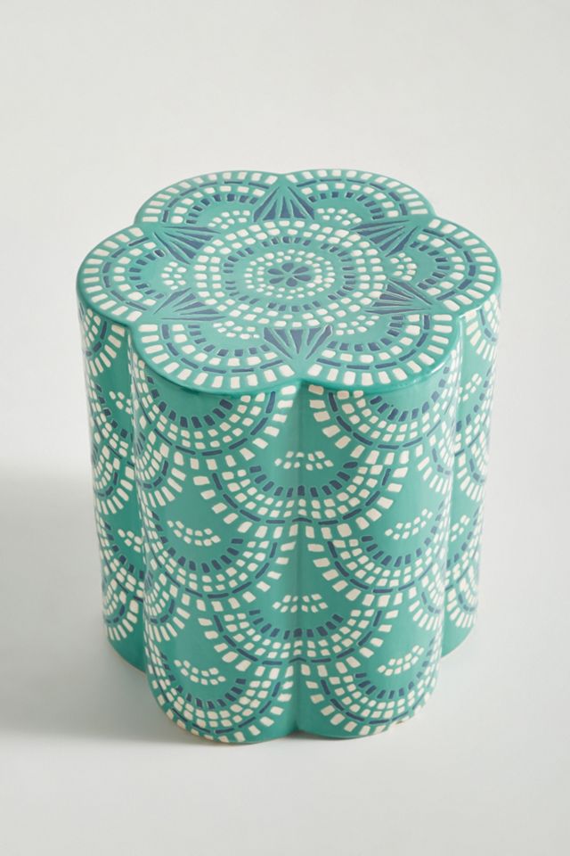 Scalloped Ceramic Side Table #2