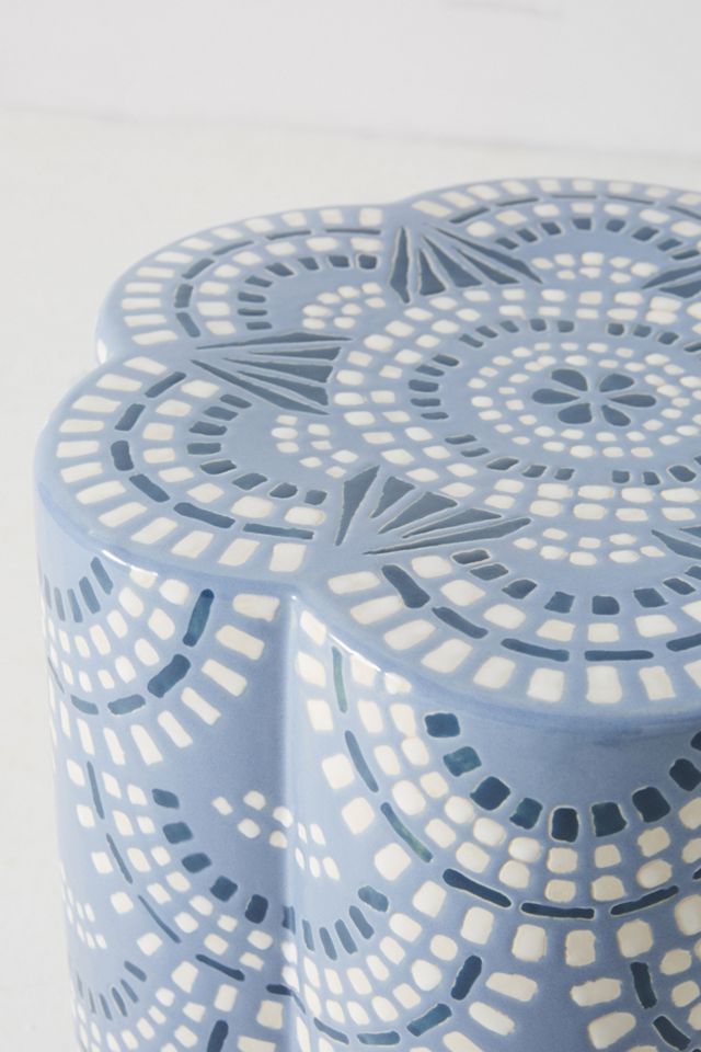 Scalloped Ceramic Side Table #2