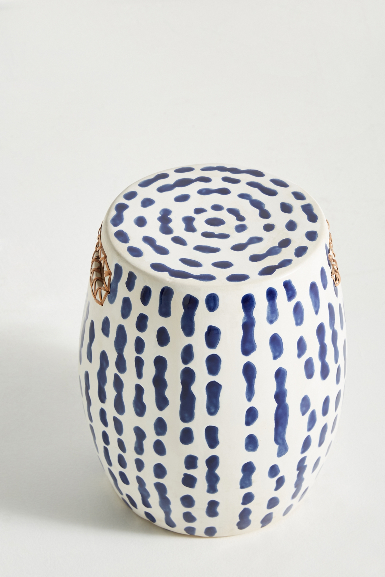 Striped Ceramic Side Table