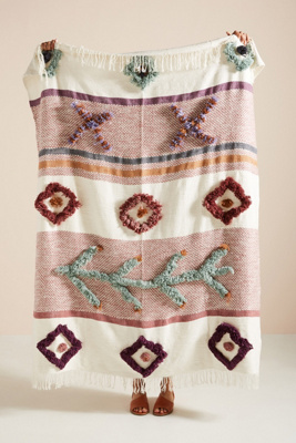 毛布 Anthropologie Throw Blanket Tufted Mocha Throw Blanket | AnthroHome