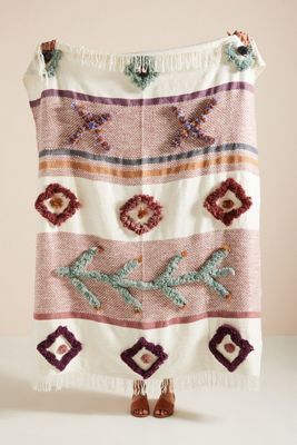 Tufted Mocha Throw Blanket