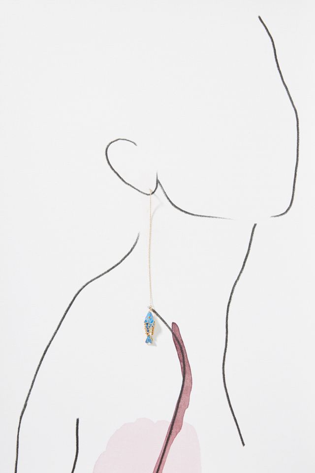 NST Studio Fish Threader Earrings #2