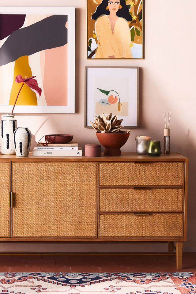 Wallace Cane and Oak Sideboard #9