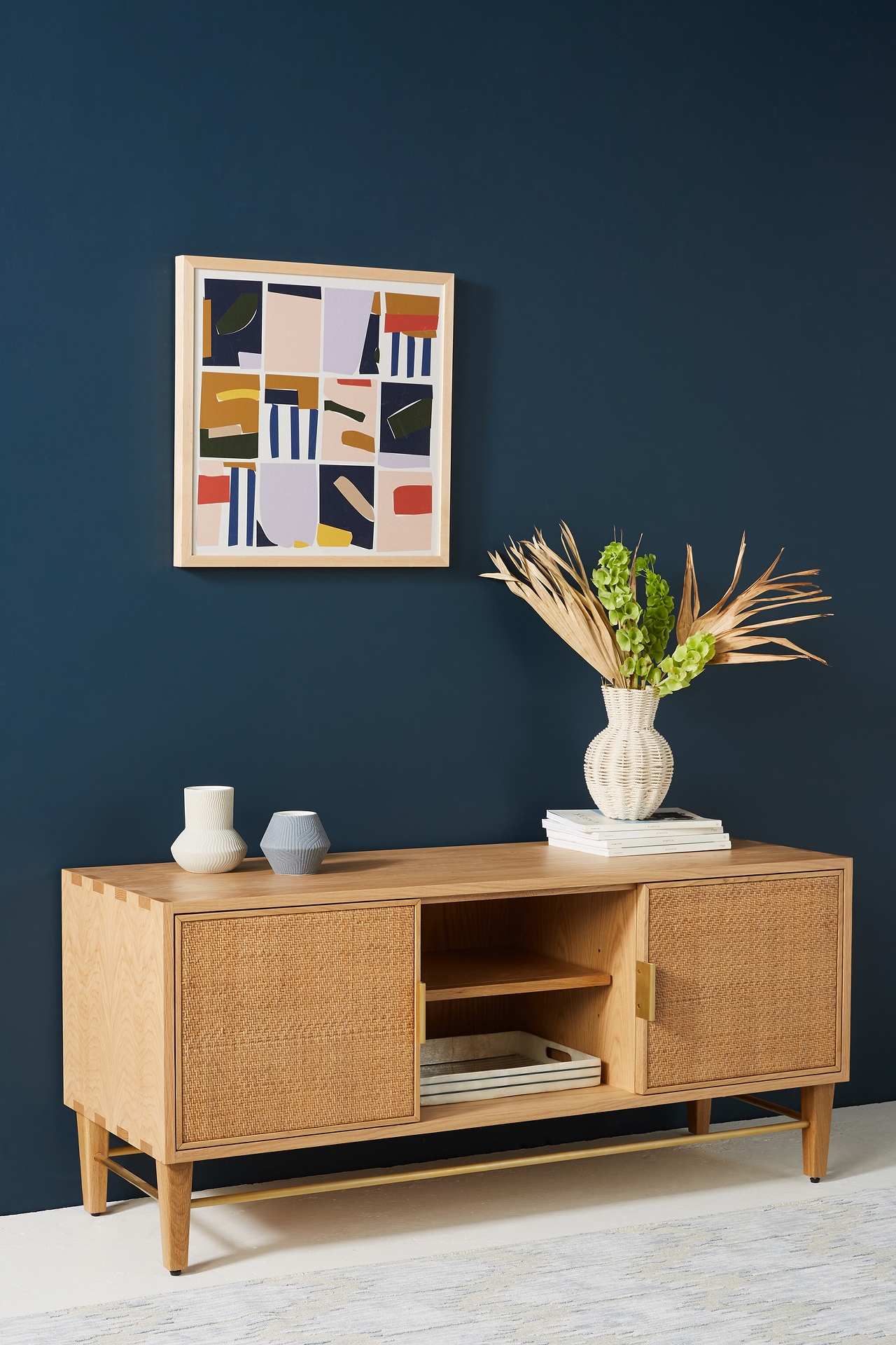 Wallace Cane and Oak Media Console