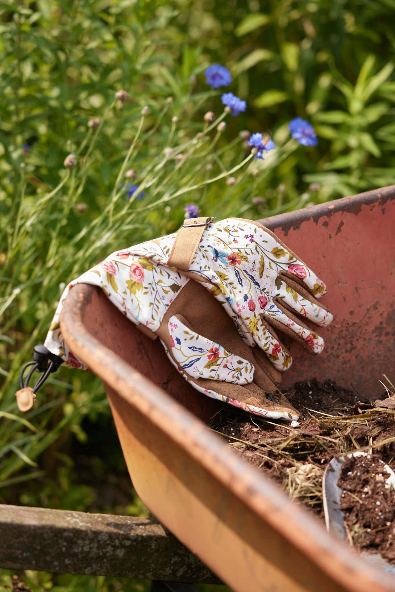 Long Floral Garden Gloves