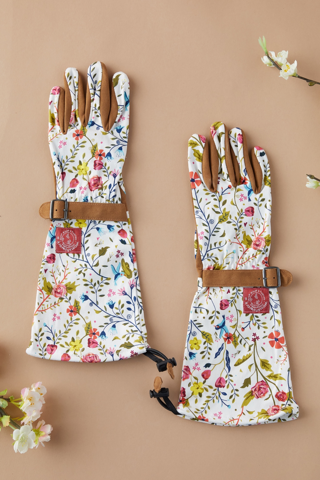 Long Floral Garden Gloves