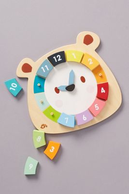 Colorful Bear Clock Toy Set