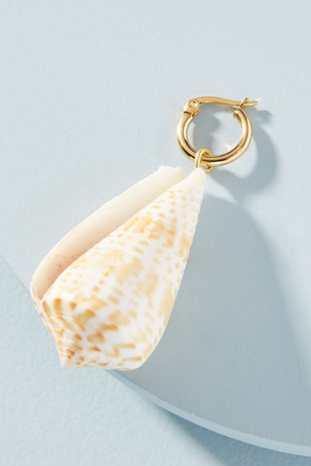 Amber Sceats Orli Shell 24K Gold-Plated Drop Earrings #1
