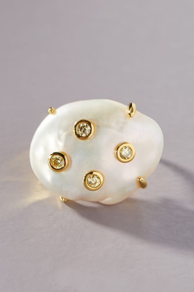 Amber Sceats Victoria Pearl Ring #1