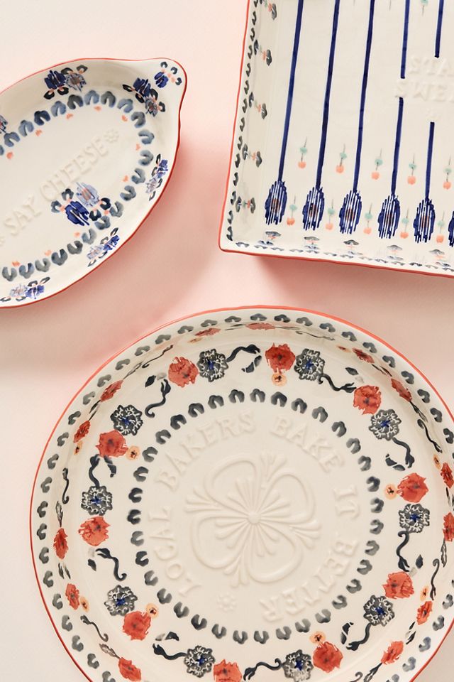 Handpainted Lucerne Pie Dish #1