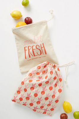 Market Fresh Vegetable Bags, Set of 2
