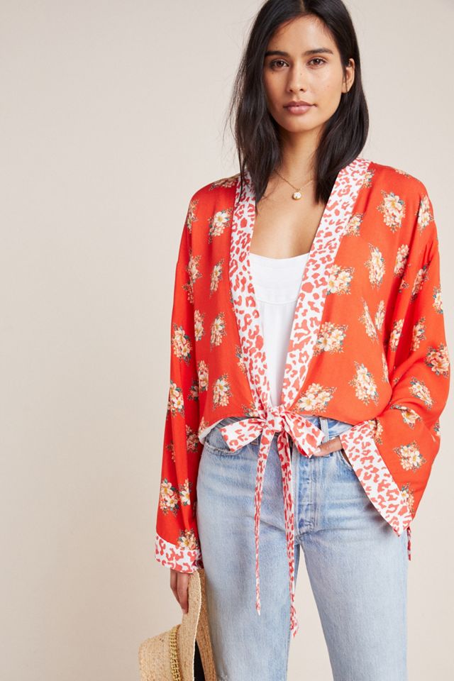 Farm Rio for Anthropologie Coral Kimono | Anthropologie