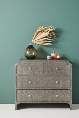 kiran embossed metal dresser Kieran 6-Drawer Double Dresser, Crescent Gray at Child Craft Crescent Gray World Market Kiran Embossed Metal
