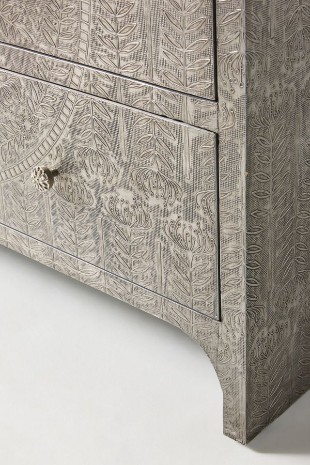 Hand-Embossed Lotus Four-Drawer Dresser | AnthroHome