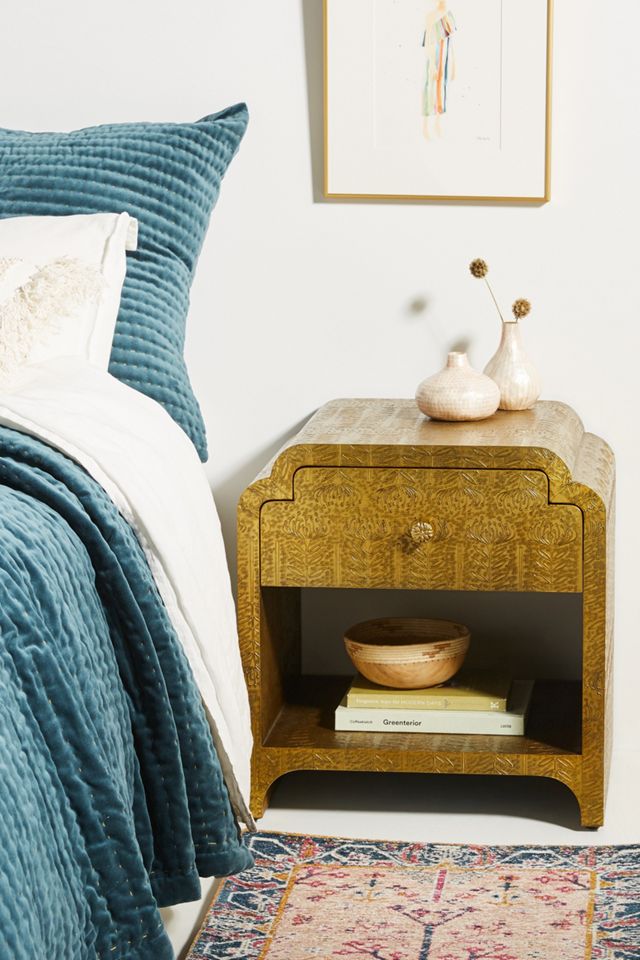 Hand-Embossed Lotus Nightstand | AnthroLiving