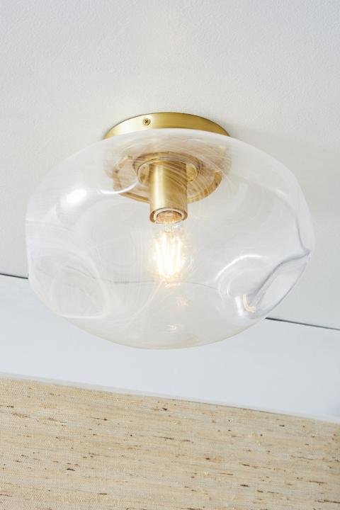 Iridescent Glass Organic Flush Mount