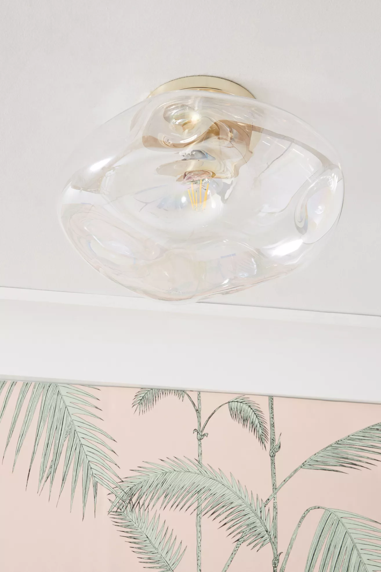 Iridescent Glass Organic Flush Mount - thumbnail 2