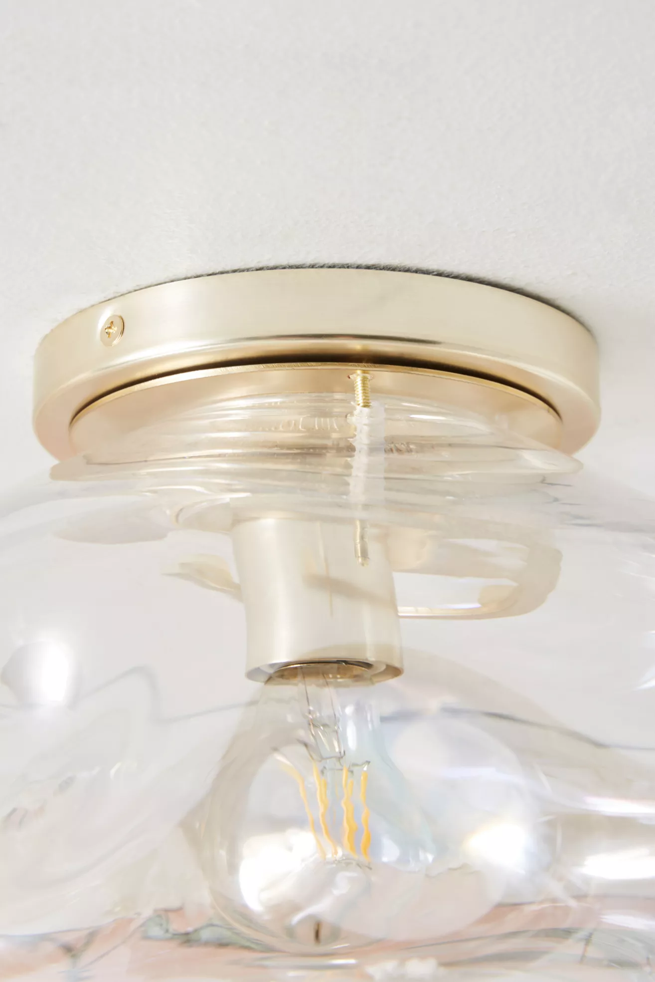 Iridescent Glass Organic Flush Mount - thumbnail 4