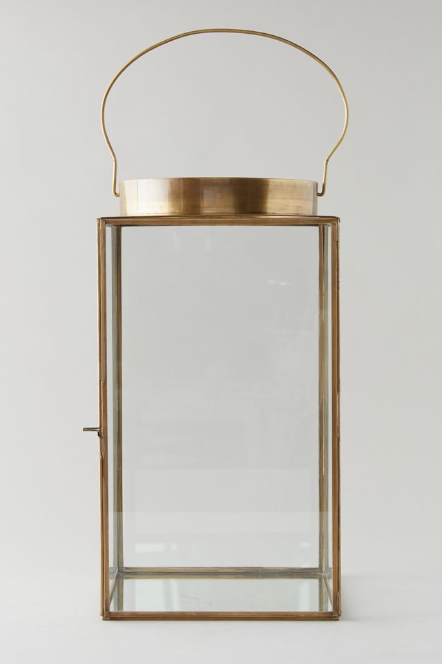 Wide Top Brass Lantern #1