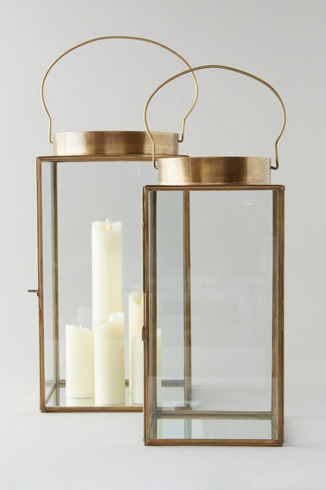 Wide Top Brass Lantern #4