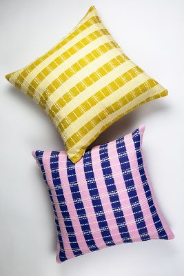 Shop Archive New York Santiago Grid Multi Striped Pillow