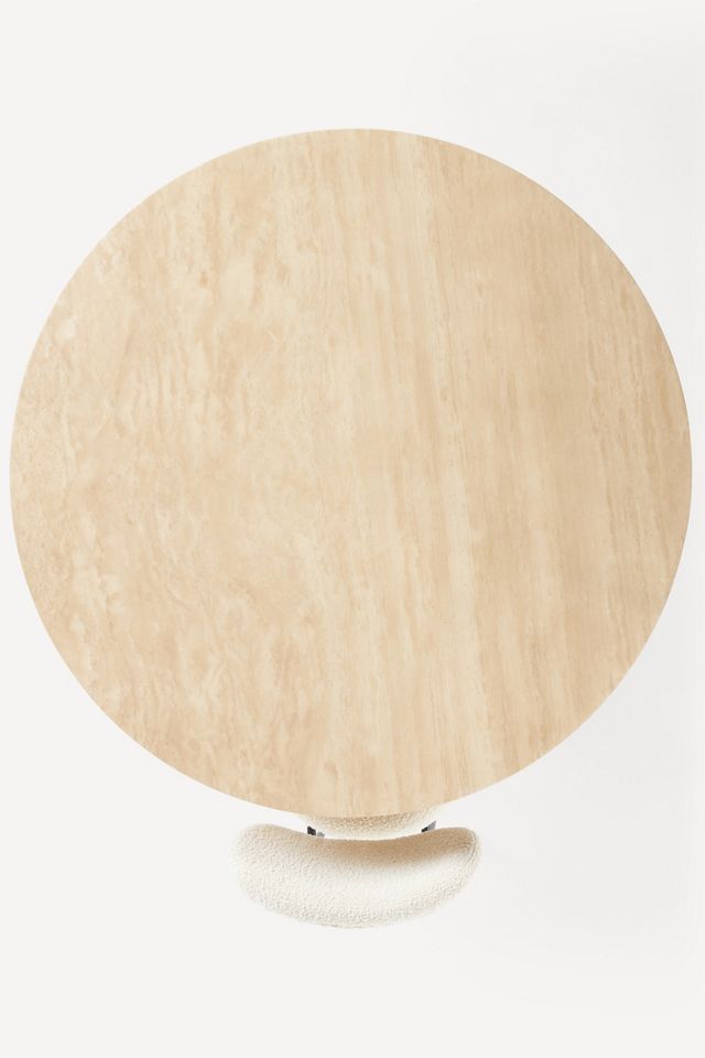 Anya Round 48" Travertine Top Dining Table #3